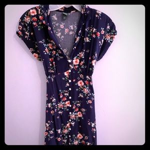Wild Fable Navy Blue Floral Dress